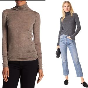 NWT Vince | taupe wool turtleneck long sleeve tee